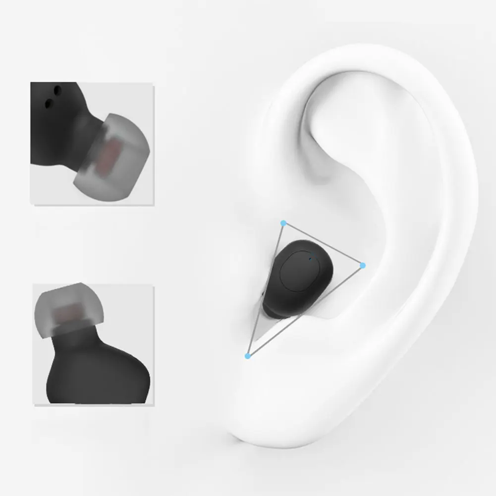 Q2 Мини Bluetooth 5,0 наушники время музыки Bluetooth гарнитура беспроводные наушники Hands-free для ТВ ПК iPhone samsung Android телефон