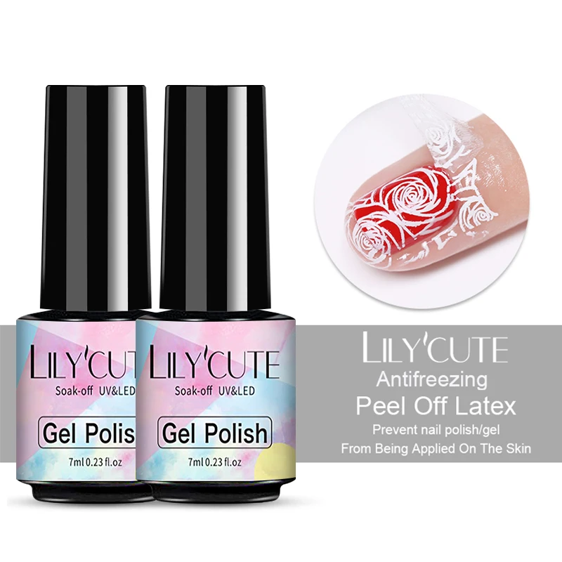 5/7ml Peel Off Latex Anti-freezing Cuticle Nail Skin Protector Top Base Matte Coat Odor-Free Nail Polish Art Latex nail polish