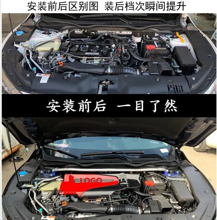 Для Honda 10th Generation Civic- ABS углеродное волокно Цвет Авто Крышка двигателя капот звуконепроницаемый