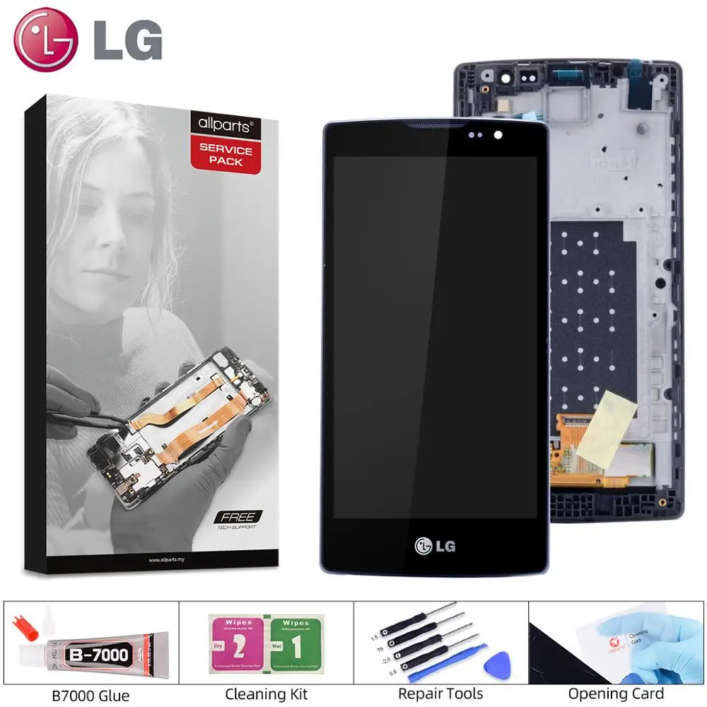 Дисплей для Lg Spirit H422 H440 H442 LCD в сборе с тачскрином на рамке Оригинал черный|lcd