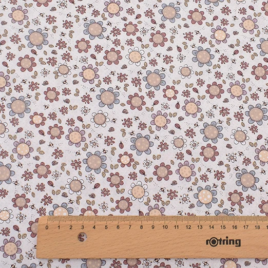 Chainho,Printed Twill Cotton Fabric,Bean Red Series,Patchwork Clothes,DIY Sewing Quilting Material For Baby&Children's Bedcloth D 1 piece 100x160cm