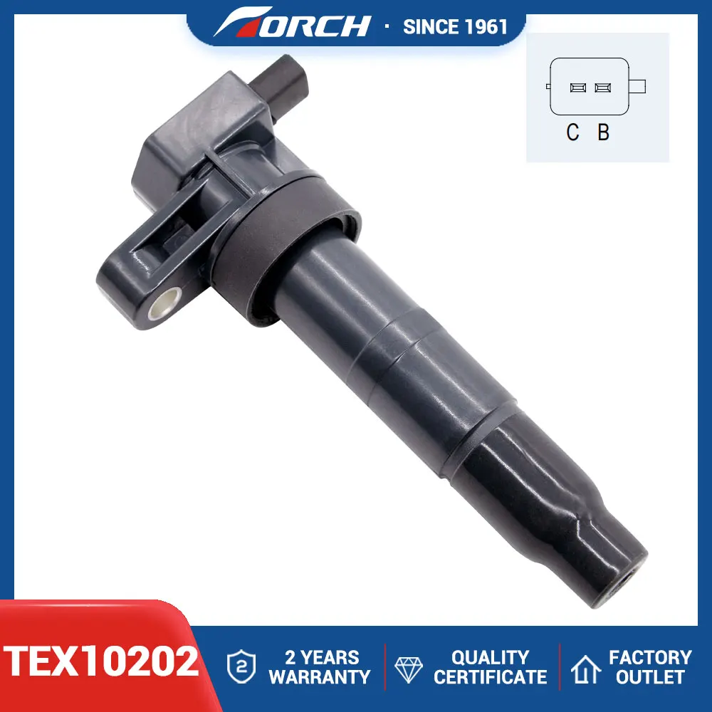 

1PCS Катушка зажигания TEX10202 Замена для 27301-3C100 5C1725 C1544 UF546 Подходит для Hyundai Azera 06-12 Kia Sorento 07-12