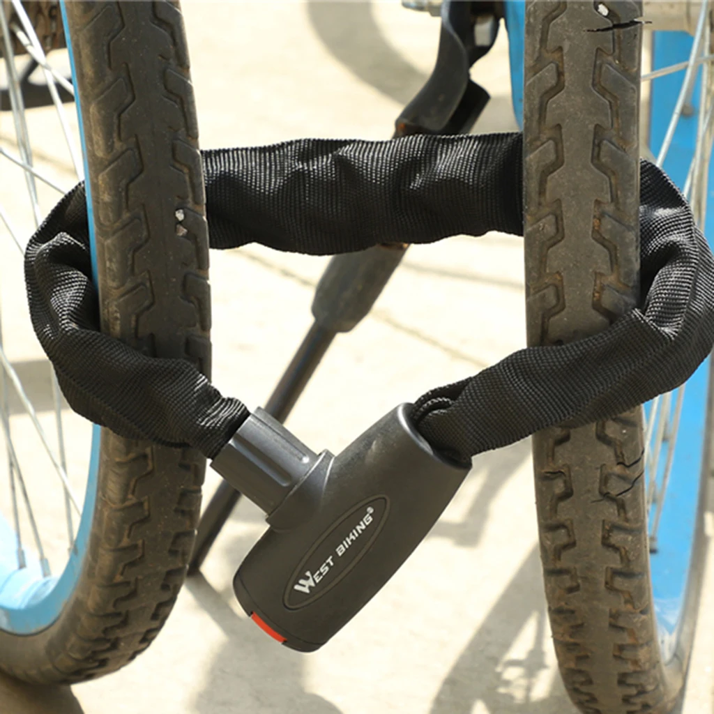 Motorcycle Bike Chain Lock with Nylon Sleeve Security Locks for Fence Gate Cycling Secure Anti-scratch Sleeve Locks Motorcycle Bike Chain Lock with Nylon Sleeve Security Locks for Fence Gate Cycling Secure Anti-scratch Sleeve Locks