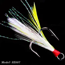 

Lot 20pcs Fish hook 2 4 6 8 10# Black Fishing Hooks with Feather Fly Fishing Tackle High Carbon Steel Barbed Sharp Hooks SZ007