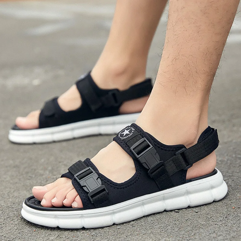 Summer Sandals Men's Fashion Men's Student Sports Sandals Breathable Summer Soft Bottom Beach Shoes Men Couple's Slippers
