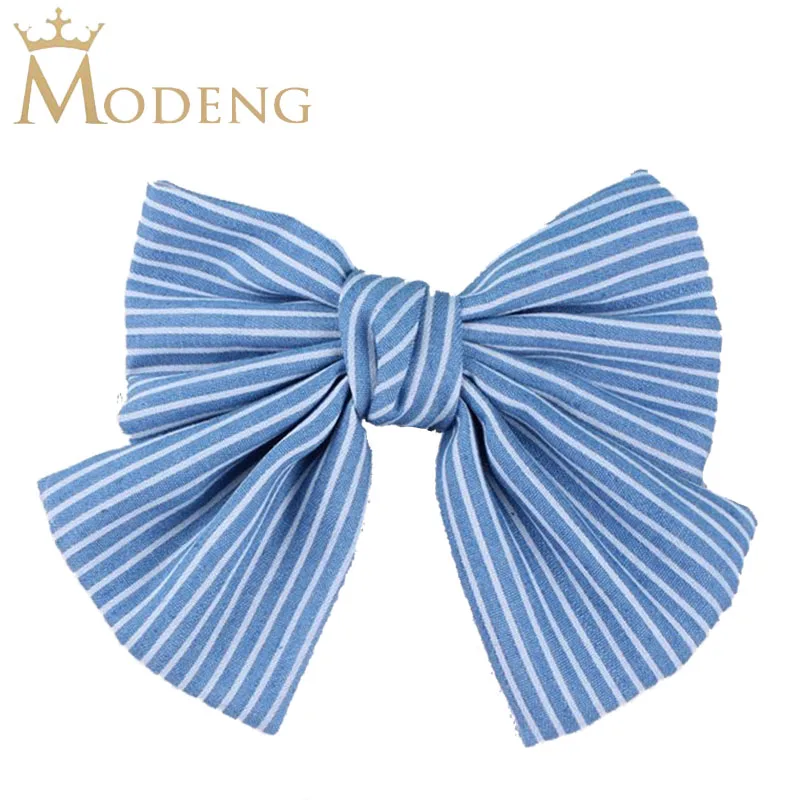 

1PCS Hairgrip For Women Cloth Striped Wave Point Bow Hair Clips BB Pin Fashion Denim Hairpins Barrettes Girls Hair Accessories