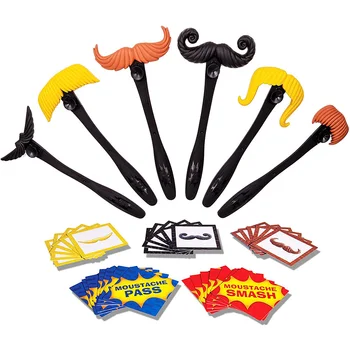 

Pass Card Birthday Gift Classic Kids Toy Early Learning Family Moustache Smash Parent Child Funny Spin Master Games Interactive