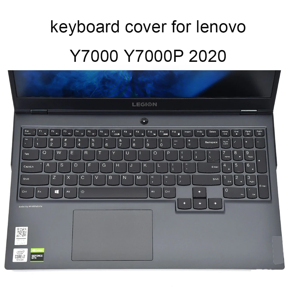 Protection de clavier en silicone pour Lenovo Legion 5 15,6 2020 Y7000P R7000P R7000 Y7000 Legion5 Noir 
