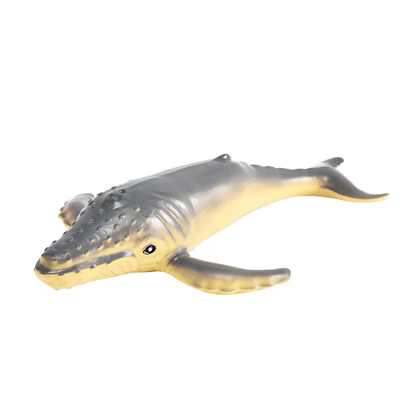 Приграничный гибкий клей очень большой морской животное игрушка модель аквариума Дельфин черепаха VISHARK модель игрушки - Цвет: Big Gray Whale