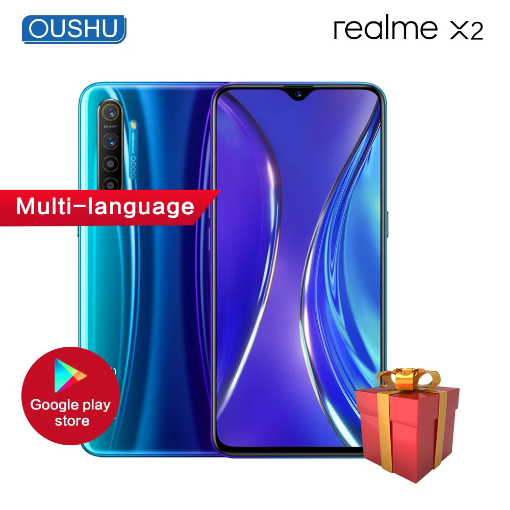 Realme X2 6,4 дюйма полный экран 6G 64G мобильный телефон SDM730G 64 мегапиксельная четырехъядерная камера 4000 мАч VOOC 30 Вт Быстрая зарядка NFC OPPO смартфон|Смартфоны и мобильные телефоны| | АлиЭкспресс