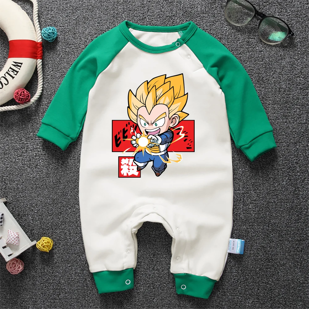 Dragon Ball/Детская одежда Одежда для новорожденных девочек цельный Комплект для маленьких мальчиков с героями мультфильмов, Vegeta Ползунки Одежда для новорожденных - Цвет: 3003