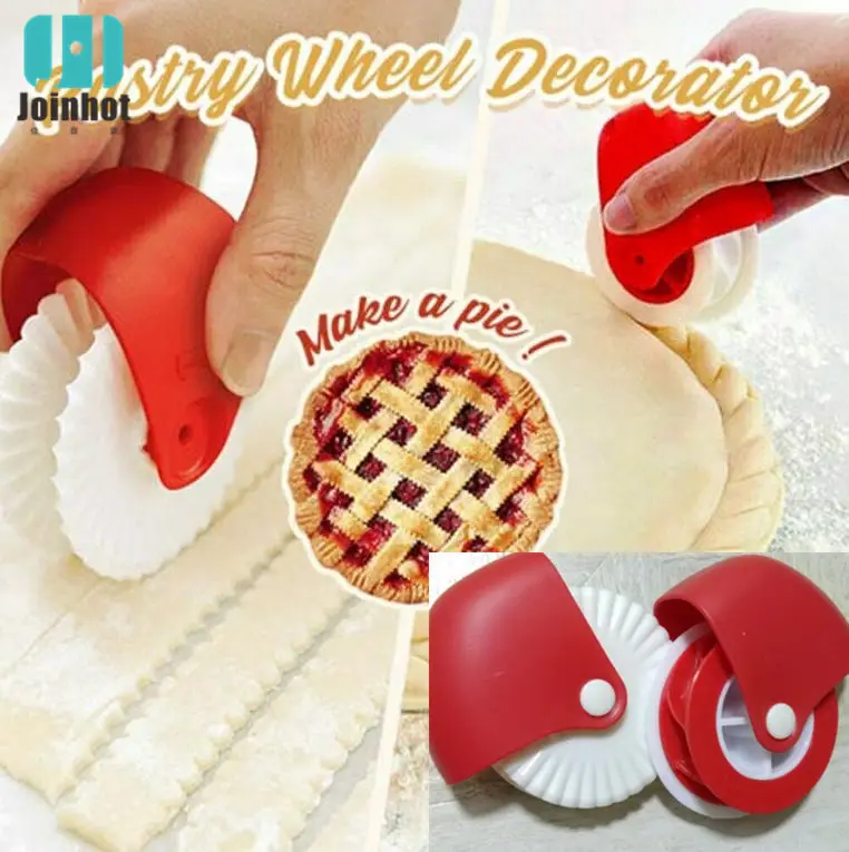 

Pizza Pastry Cutter Rolling Wheel Decorator Baking Pie Cake Plastic Wheel Roller Cutting Decor Tools For kitchen utensils