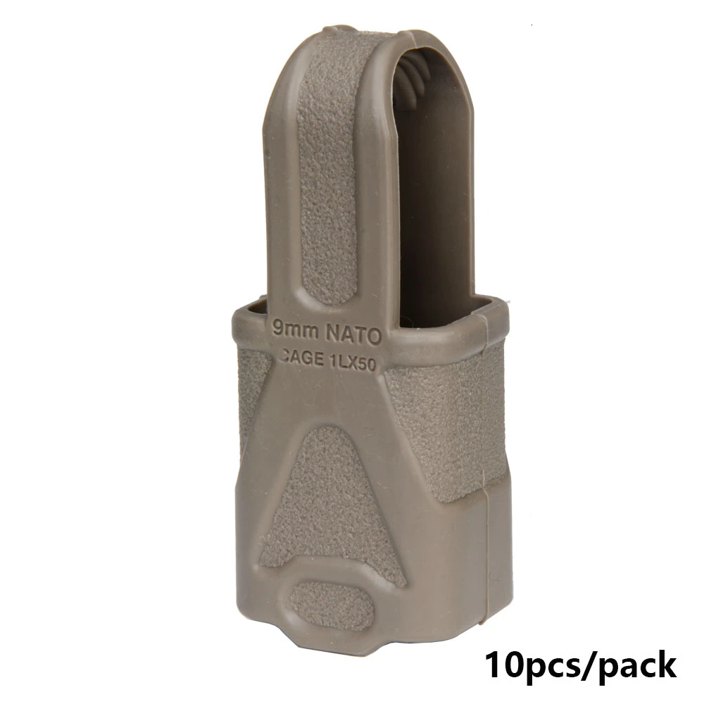 9MM FDE 10 шт. Быстрый Маг тянуть резиновые клетки петли 9 мм 5,56 7,62 NATO для M4 M14 M16 AK журнал помощь Охота Стрельба Запчасти для страйкбола - Цвет: 9MM FDE