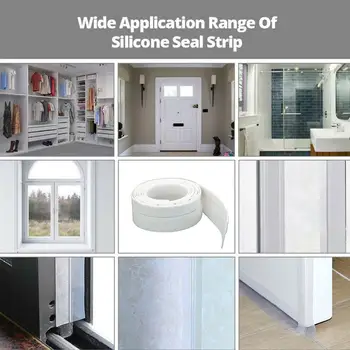 

25/35mm Self Adhesive Silicone Rubber Window And Door Sealing Windproof Strip Tools Dustproof Soundproof U4A0