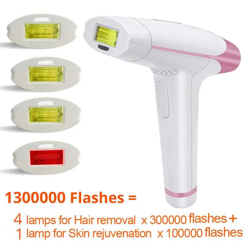 1300K Flashes Lescolton IPL лазерная эпиляция 1300000 импульсов 4 в 1 эпилятор машина для мужчин worPermanent бикини триммер электрический depilador - Цвет: 1300K Flashes