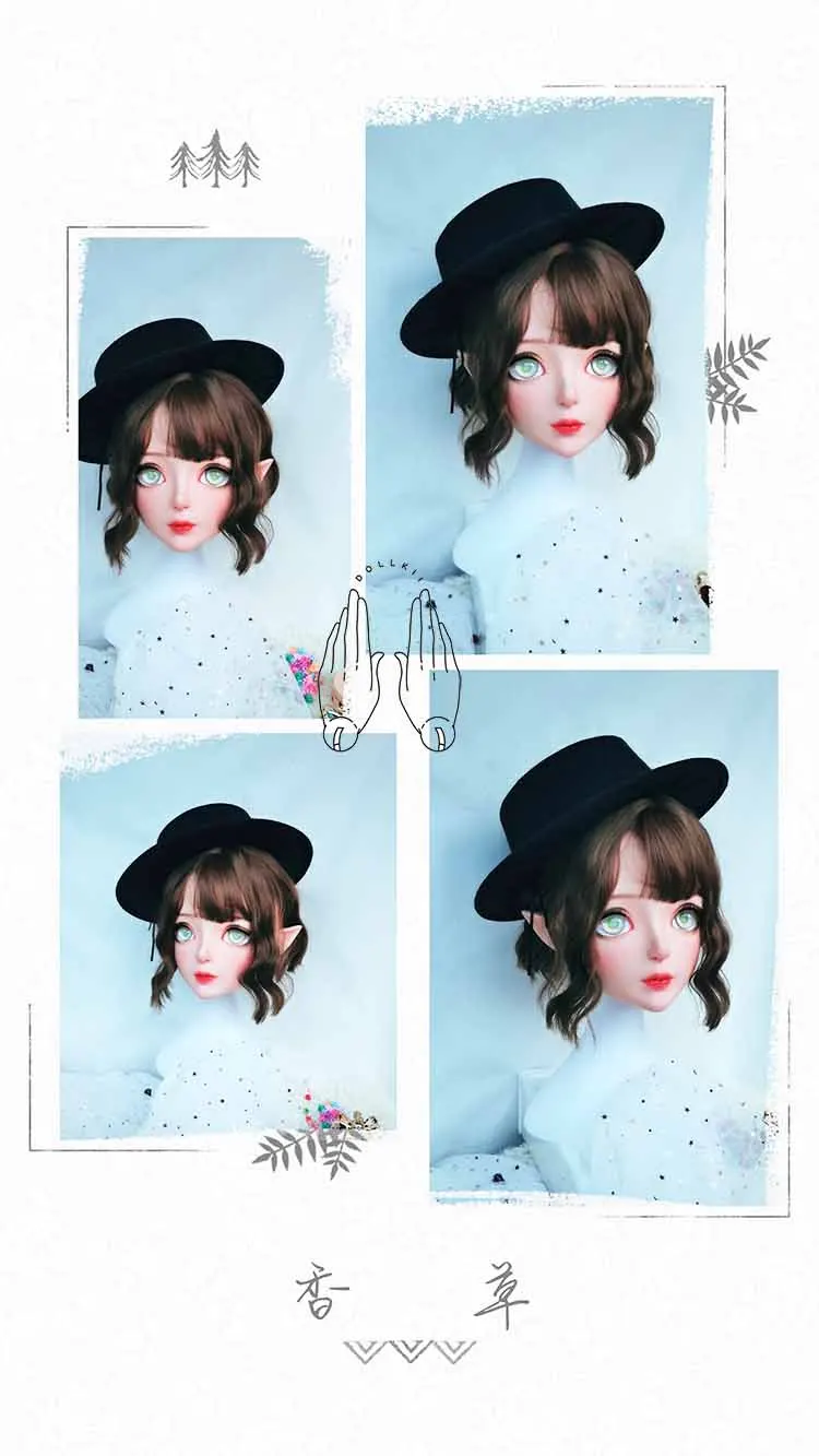 Dollkii 20) Женская Девушка кремнезема смола косплей BJD переодевание крест кигуруми Голова маска Аниме ролевые игры вечерние кукла Трансвестит маска