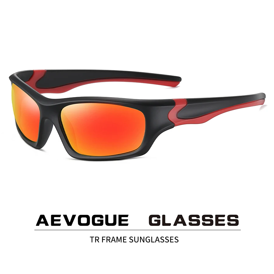 

New sports two-color frame colorful riding glasses outdoor men's polarized sunglasses AE0963