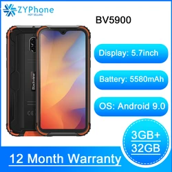 Blackview оригинальный BV5900 Pro 5,7 дюймIP68 Водонепроницаемый прочный мобильный телефон 3 ГБ + 32 Гб Dual SIM 5000 мАч отпечатков пальцев на открытом воздухе сма...