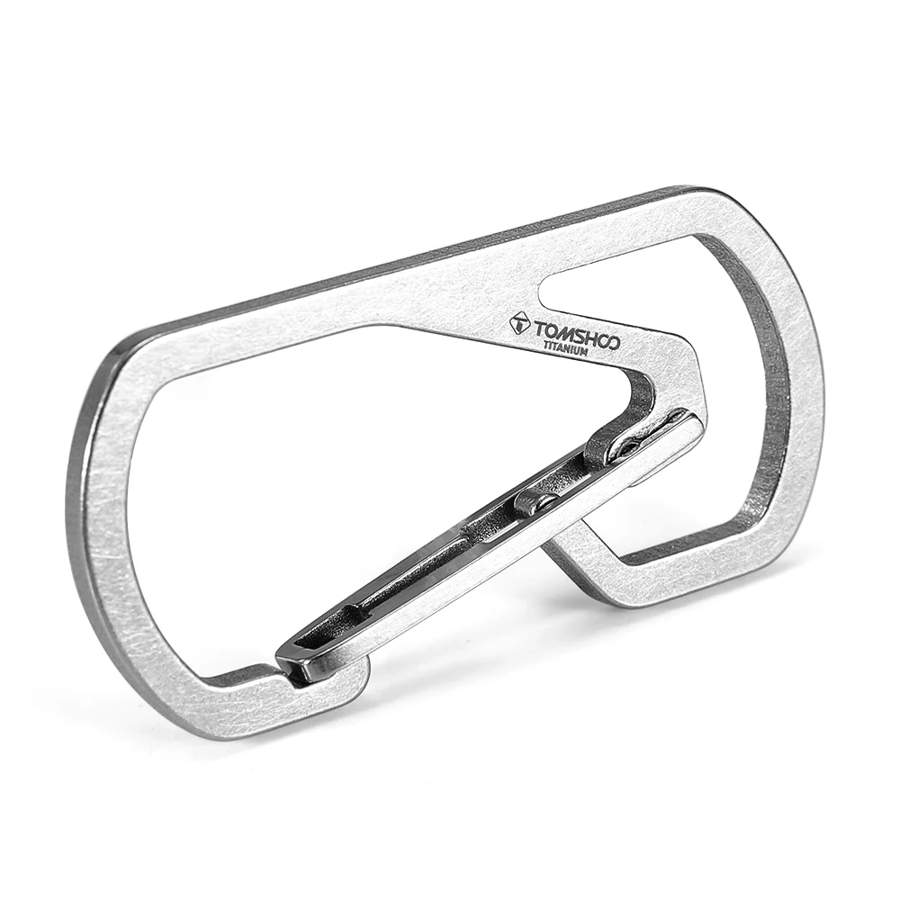 

1pcs Titanium Alloy Carabiner Key Chain Keychain Clip Hook Outdoor Climb Buckle Titanium Key Chain