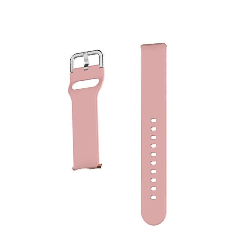 pink silicone Torntisc 20 мм сменный металлический силиконовый ремешок для умных часов - Цвет: pink silicone