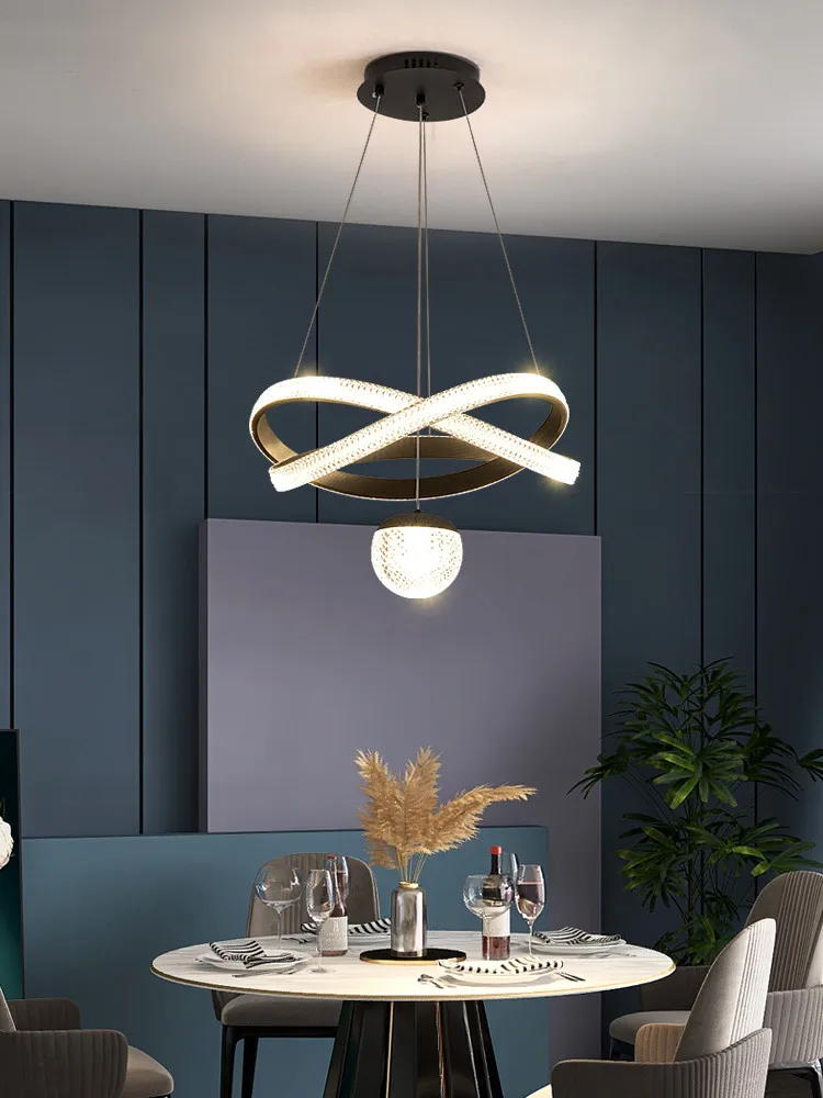 Light luxury dining room chandelier designer modern minimalist art