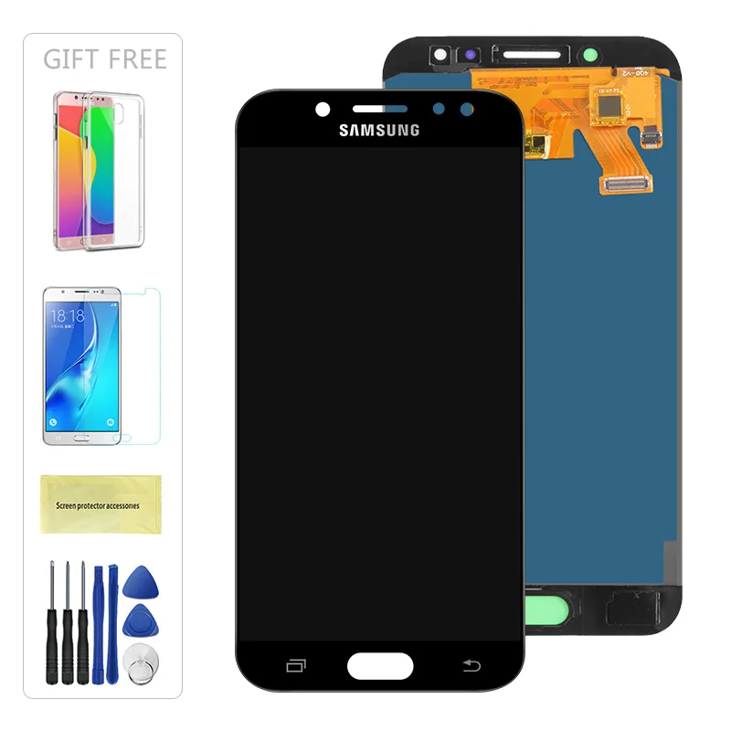 Black Adjust Тест J530 lcd для samsung J5 дисплей кодирующий преобразователь сенсорного экрана в сборе Замена J5 Pro J530 J530F lcd регулируемый - Цвет: Black Adjust