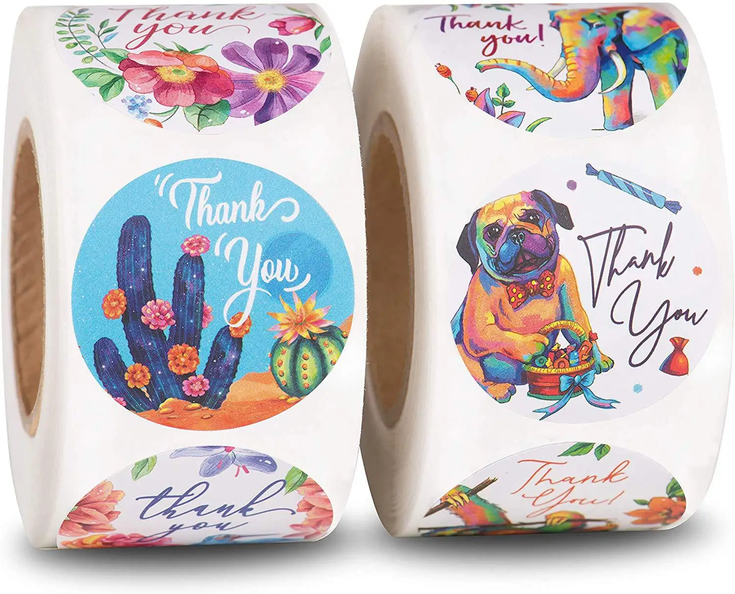 

Stickers Seal Label Stationery Animal 1inch Material Shape Package Personalized Decoration for Scrapbook Round Thank You 500Pcs