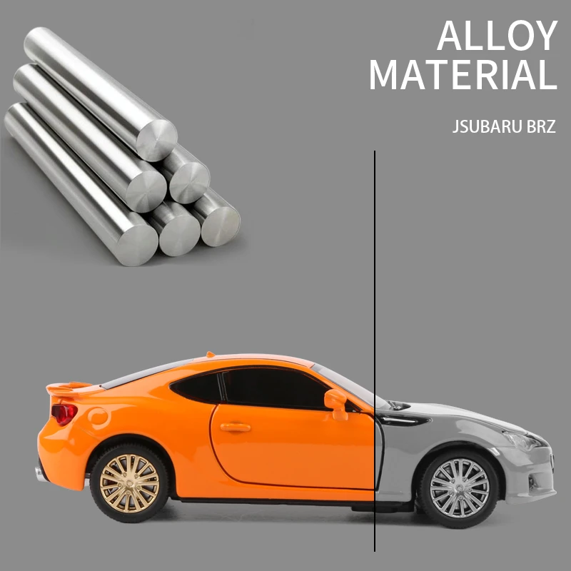 1/32 Subaru BRZ Alloy Sports Car Model Diecast Simulation Metal Toy Vehicles Car Model Sound Light Collection Childrens Toy Gift 4