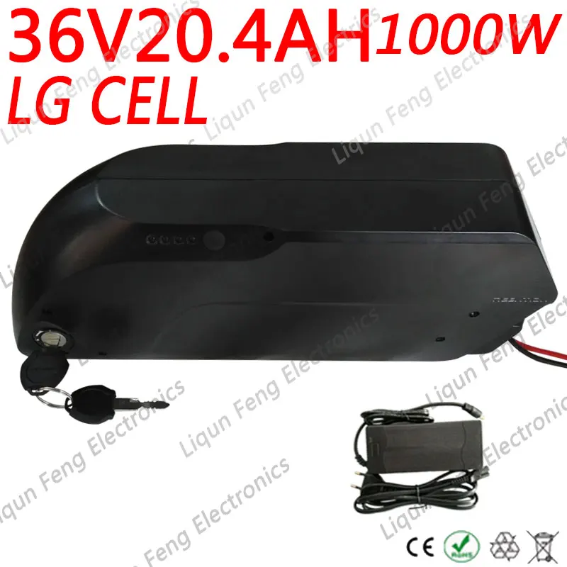36V 20AH велосипедный аккумулятор 36V 1000W Акула батарея 36V Используется для LG ячеек литиевая батарея с USB портом 30A BMS+ 42V 2A зарядное устройство