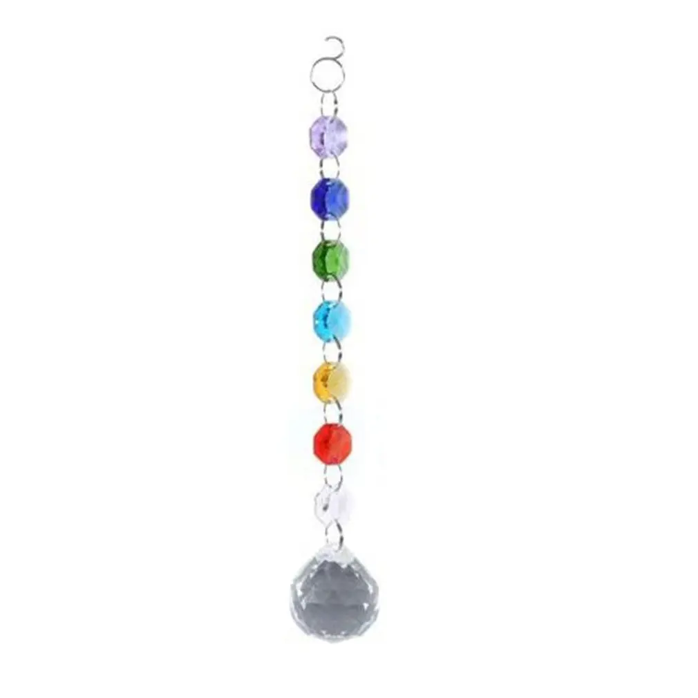 DIY Висячие красочные Восьмиугольные бусины хрустальный светильник Suncatcher