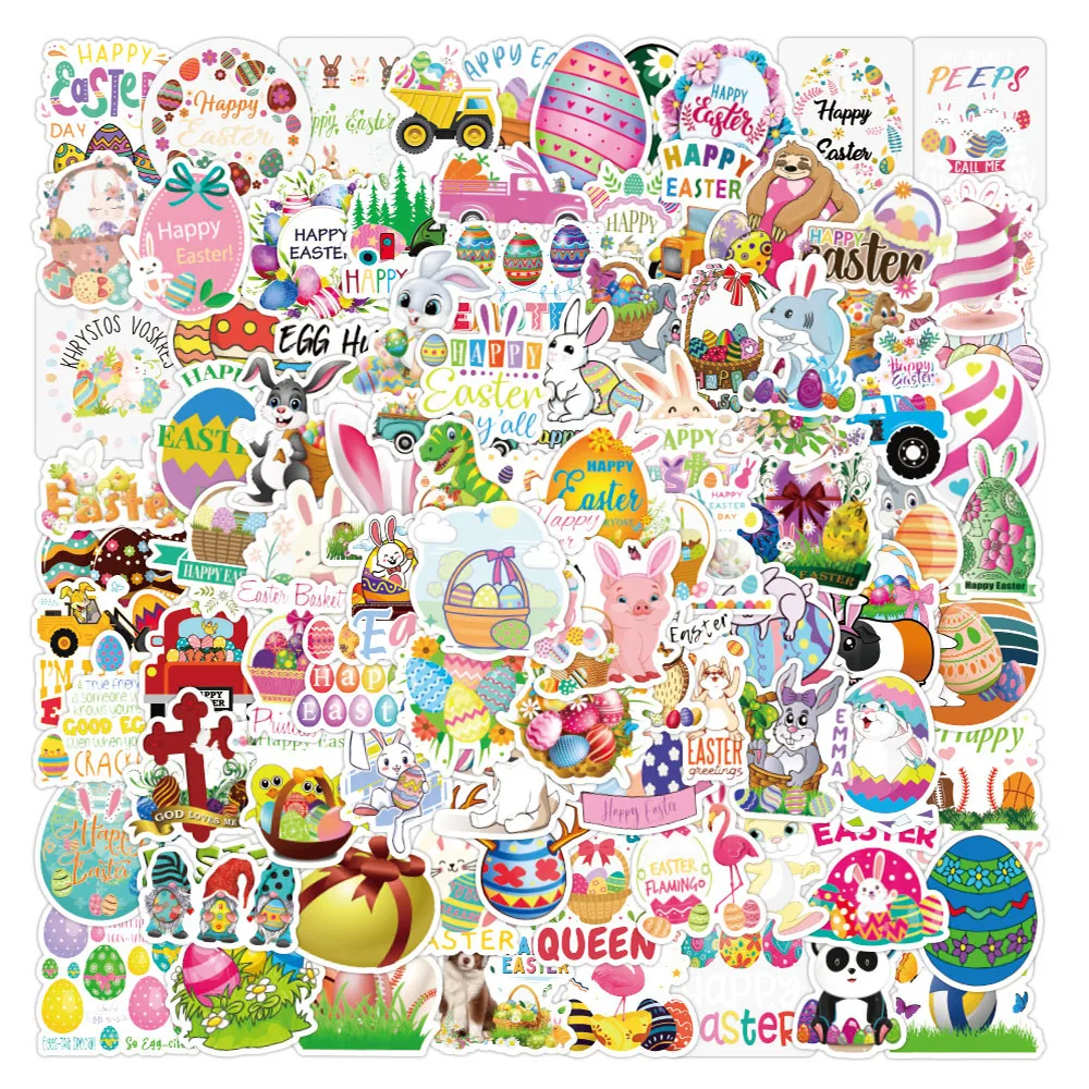 Stickers Easter Eggs Easter Stickers Scrapbook Easter Doubleside Sticker Sticker Aliexpress