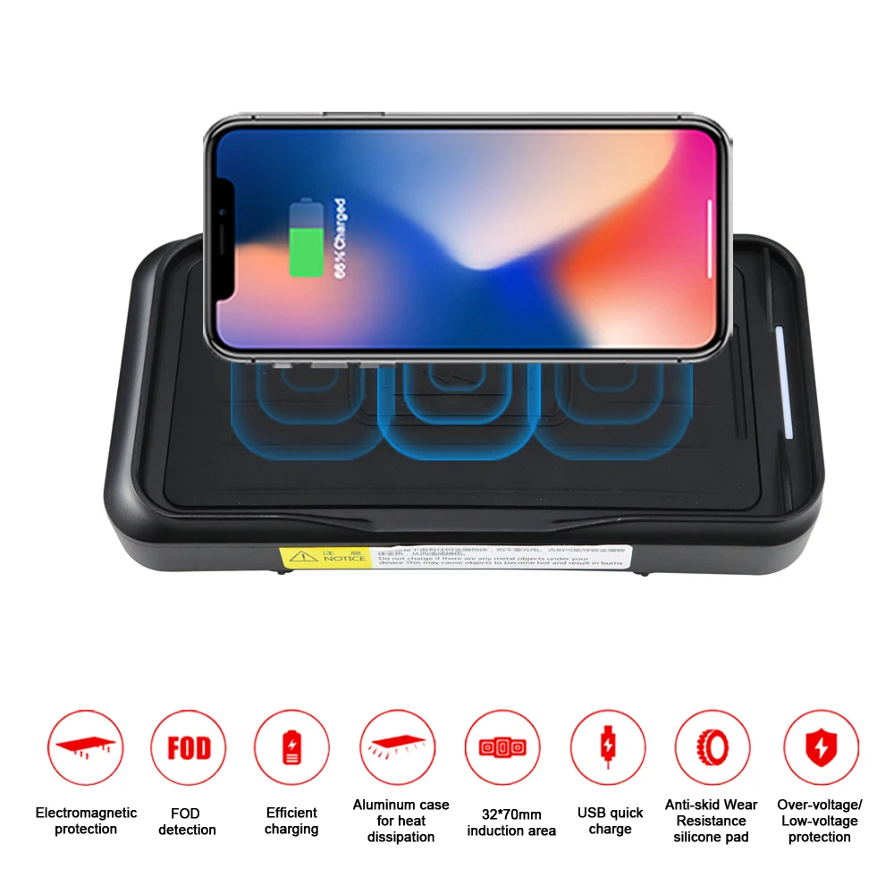 

QI Car Wireless Charger For Porsche Macan 2015 Intelligent Infrared Fast Charging Phone holder for Samsung Huawei