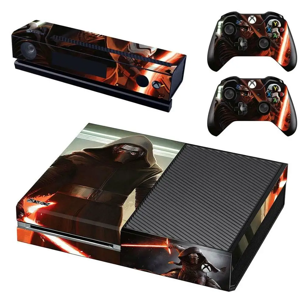 Наклейки из "звездных войн" для xbox one, виниловые наклейки, накладки для xbox one, консоли Kinect, два контроллера - Цвет: GSTM0731