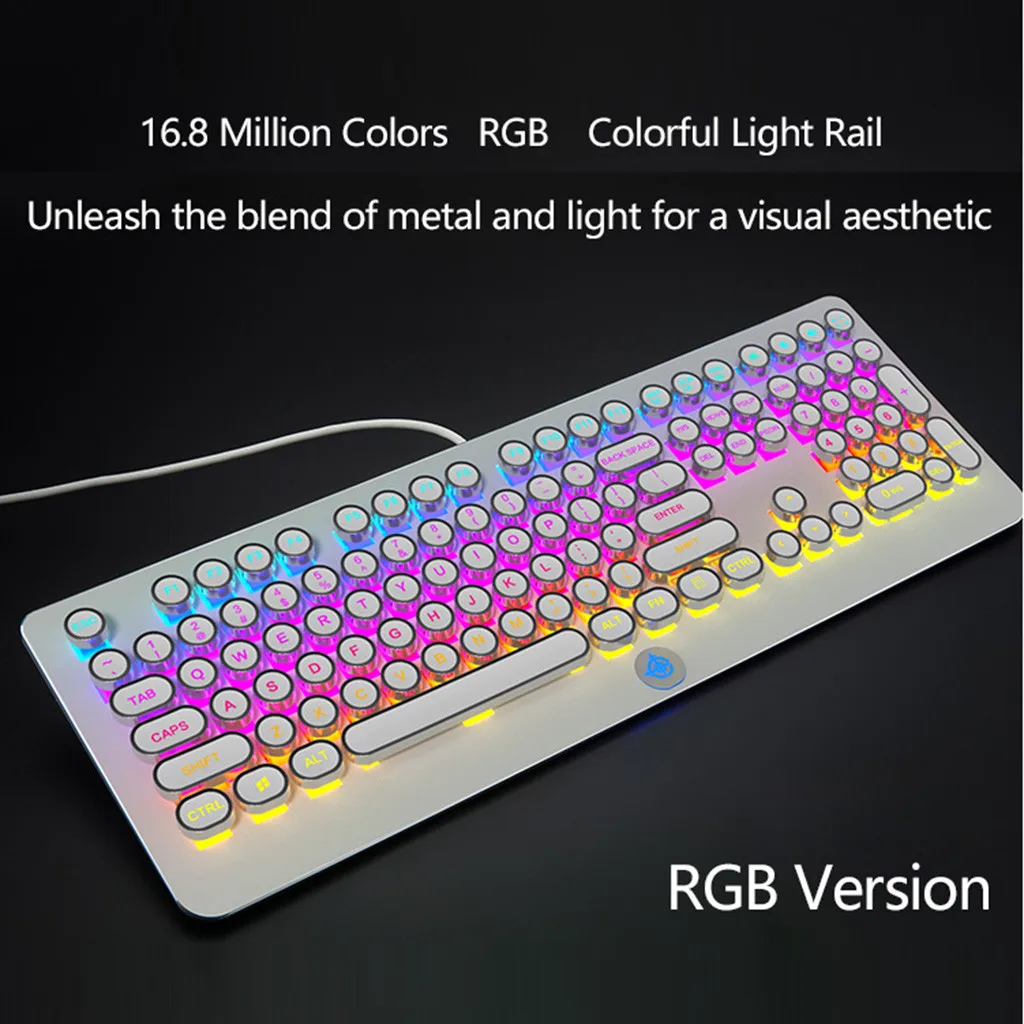 Gameing Keycap Ретро СТИМ панк механическая клавиатура 108 клавиш RGB с подсветкой Пылезащитная фиксированная клавиатура Axis полный ключ без коллизии
