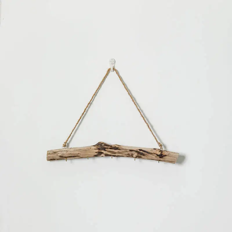 Деревянный настенный крючок driftwwood Ретро нордические украшения крючок настенные принадлежности ручной работы веточка украшение пеньковая веревка естественная жизнь искусство