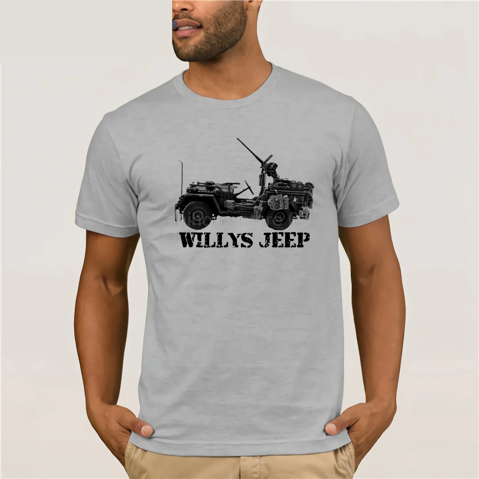 Willys Jeeps футболка Второй мировой войны американская армия 50 калибра автомат Cmp Asl Fow