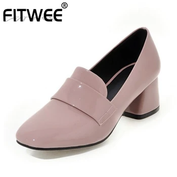 

FITWEE 4 Color Women Office Pumps New Arrival Work Pumps Party Club Retro Classics Shoes Woman Footwear Size 33-43