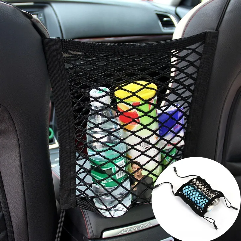 

23X30cm Universal Elastic Mesh Net trunk Bag/Between Car organizer Seat Back Storage Mesh Net Bag Luggage Holder Pocket
