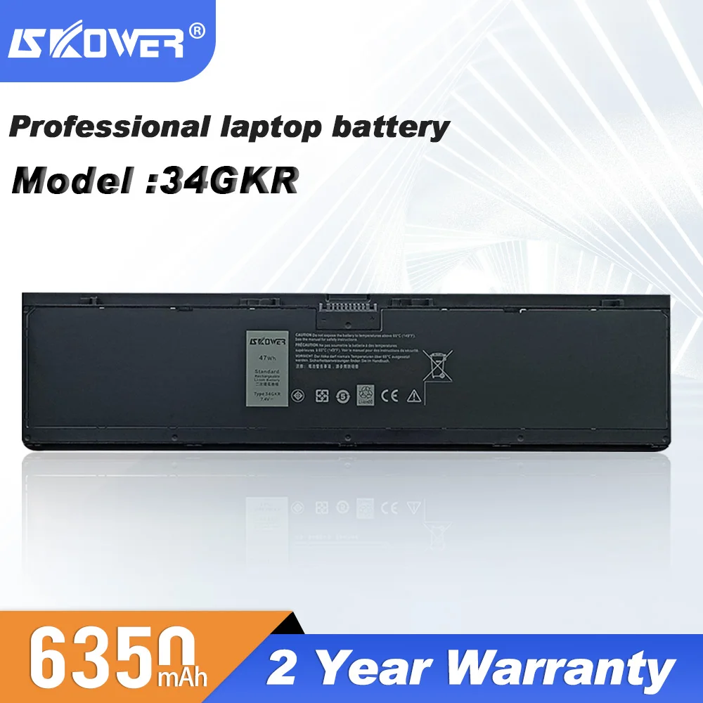 

For DELL Latitude E7420 E7440 E7450 Laptop Battery Replacement 34GKR 3RNFD PFXCR 6350mAh 7.4V