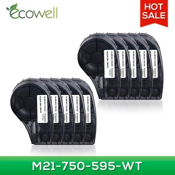 

Ecowell 10pcs Label Tape for M21-750-595 WT Industrial Tape for Brady BMP21-Plus / IDPAL/LABPAL Printer M21 750 595 Vinyl tape