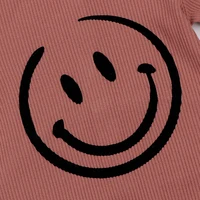 Baby romper kids clothes long sleeves ribbed pajamas baby overalls flocking smile boy girls clothes footies autumn winter romper 4