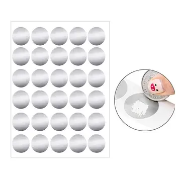 

1sheet 30 Round 25mm Scratch Film Coated Sticker Rose Sticker Promotion Ticket Sticker Label Game Scratch Stationery Gold/b R6K2