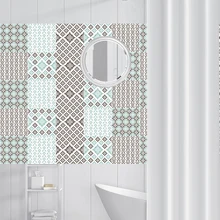 Наклейки на стену в стиле ретро для ванной, кухни, декоративные водостойкие ПВХ наклейки на стену, линия талии 20x100 см, 1 шт