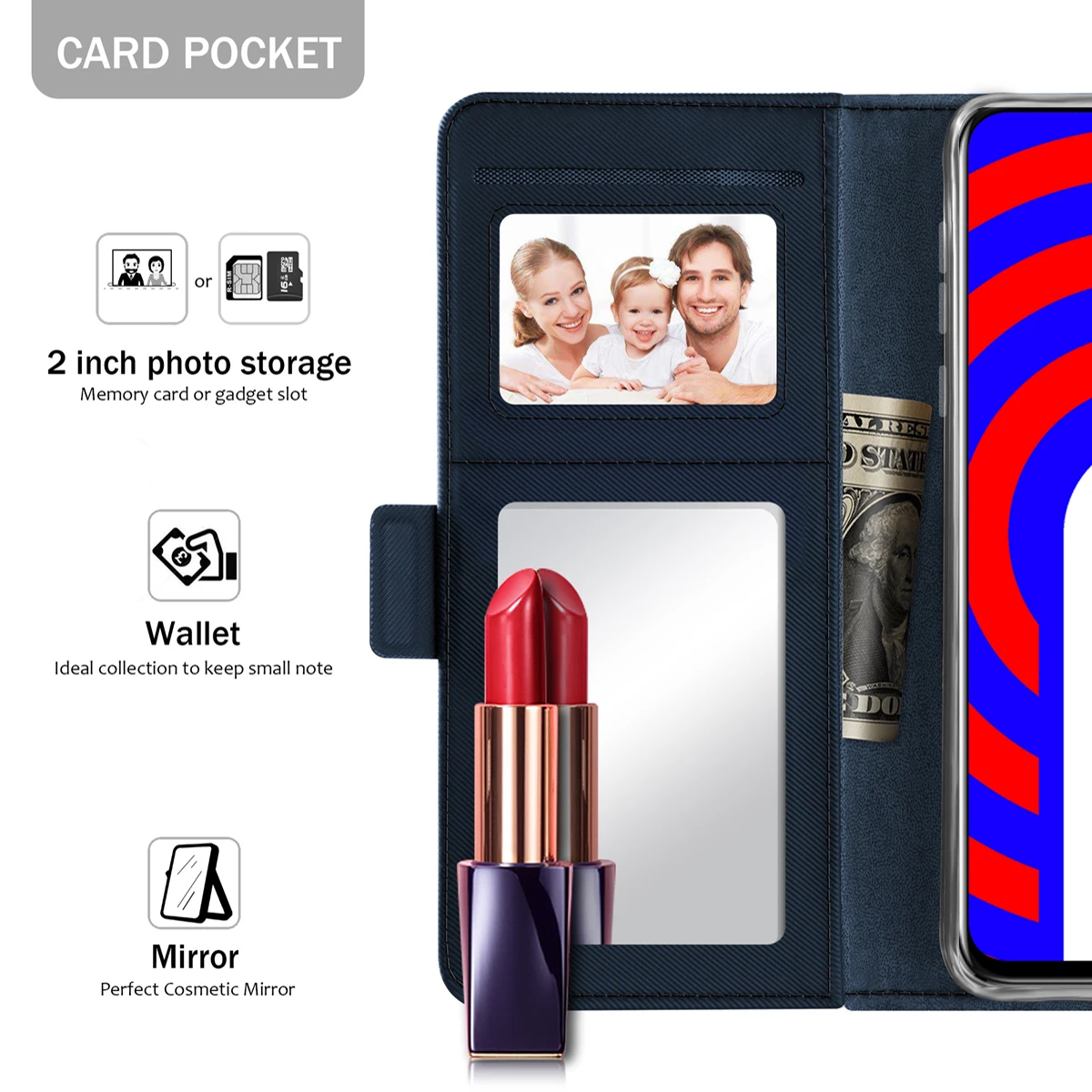 Для Ulefone power 6 Чехол из искусственной кожи чехол-кошелек флип-чехол с подставкой с зеркалом и отделениями для карт для Ulefone power 6 чехол Роскошный