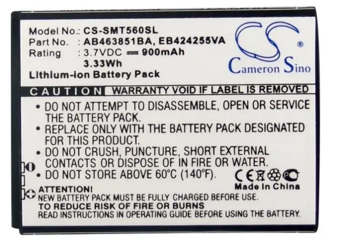 Cameron Sino 900Mah Batteria Per Samsung Ch Carattere R640 Chat 335 Commento R380 Corby Ii A667 Evergreen Di Volo Ii