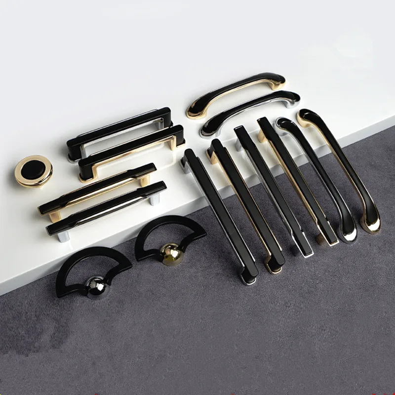 

Black Handles for Furniture Kitchen Handles Cabinet Knobs and Handles Drawer Knobs Cupboard Pulls Door Handle Gold Chrome