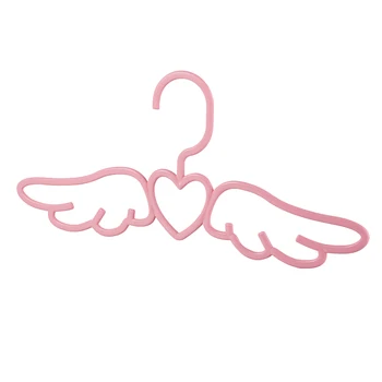

Overstriking Wing Shape Plastic Hanger Scarf Tie Holder Space-Saving Closet Organizer Clothes Hanger (Kid Style Pink)