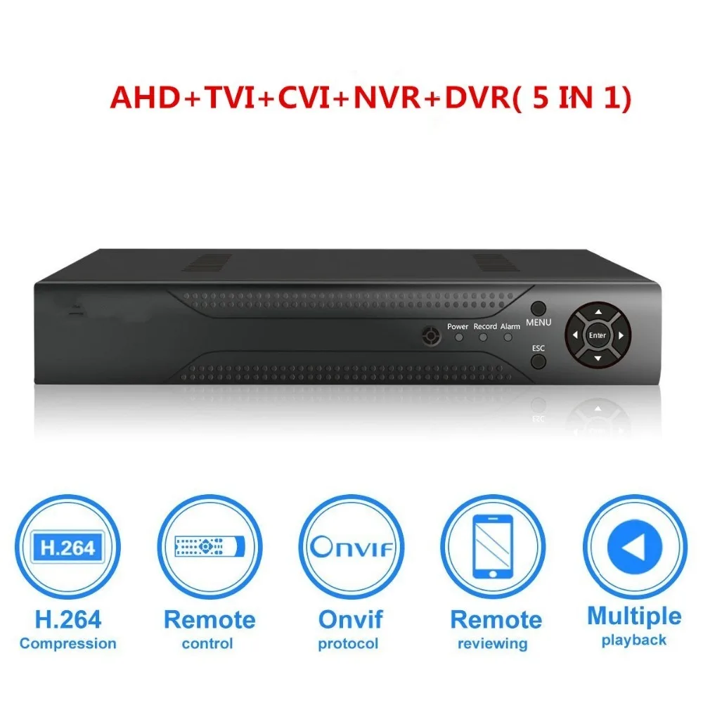 Камеры видеонаблюдения 8ch 1080N CCTV DVR Hybrid 5-в-1 H.264 запись Системы без жесткого диска