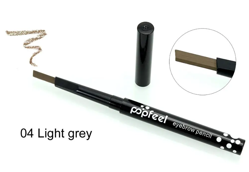 POPFEEL 5 цветов водонепроницаемая авторучка для бровей долговечные тени для бровей тональный карандаш для бровей Тени для бровей Косметика для макияжа - Цвет: 04 Light Grerey