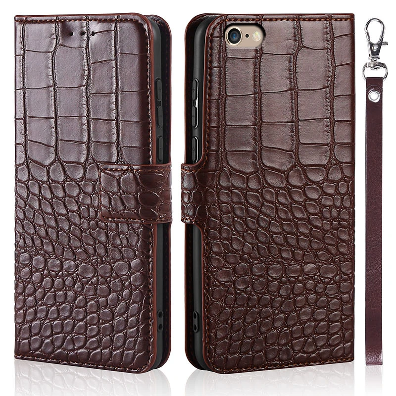 

Luxury Leather Card Holder Phone Case Magnetic Leather Case Crocodile Texture For iPhone 6 6s Credit Card Holder Covers
